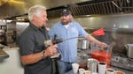 Image for episode "Burgers, Bacon and BBQ" from Cookery programme "Diners, Drive-Ins, and Dives"