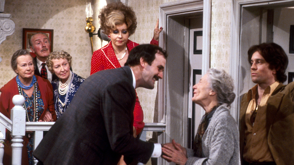 English scene. Fawlty Towers speak out Elementary.