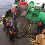 Image for episode "Bering Sea Giants" from Documentary programme "Alaska Mega Machines"
