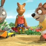 Image for episode "Sandpit Friends" from Animation programme "Pip and Posy"